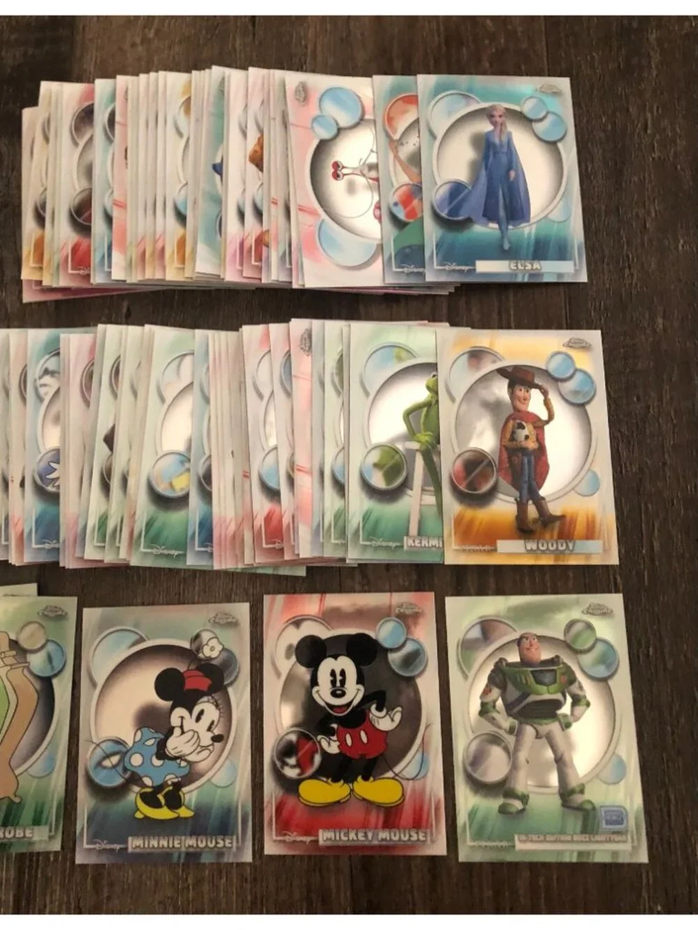 2026 Topps Chrome Disney Base Card LOT of 284 Mickey Mouse Elsa Woody +